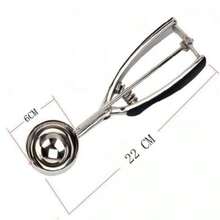 1 个耐用球形食物勺，适用于水果勺、冰淇淋和水果勺、重型中号冰淇淋/饼干面团勺