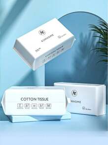 250片/5包一次性加厚珍珠纹理洁面湿巾，每片20*15厘米，拉出式设计，厚实耐用，强吸收性，珍珠质地温和呵护肌肤，卸妆湿巾，适合旅行和居家使用，便携实用 - 白色 - 查看 4