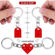 1 Pair Couples Matching Stuff Gifts - Red Heart Keychain, Matching Couple Heart Keychains Decorations Christmas Valentines Day Gifts For Boyfriend Girlfriend - 1對 - 查看 2