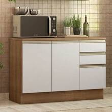 Gabinete Bajo Cocina Madesa Glamy 120cm Sin Encimera Color M - Marrón y Blanco - Ver 1