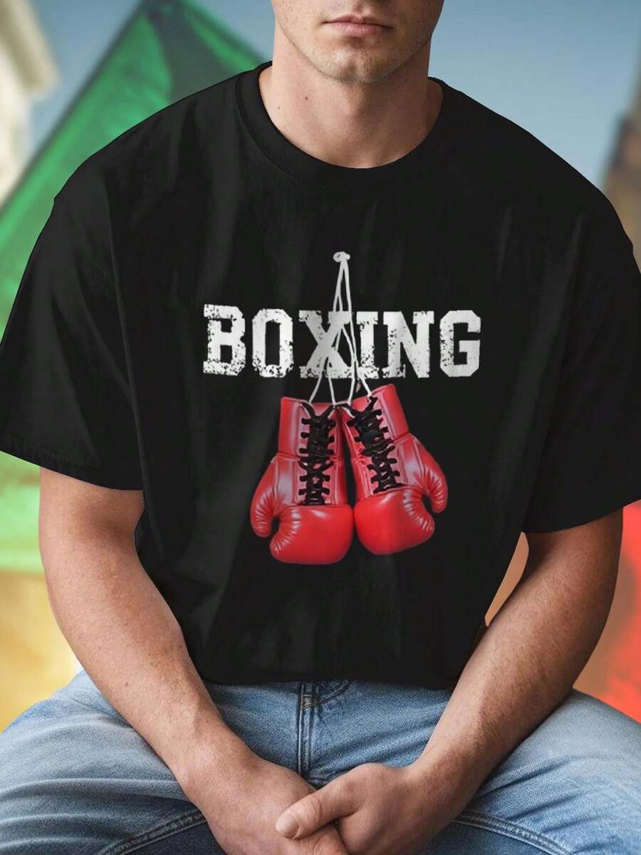 BOXING Maglietta Uomo Sportiva Allenamento Fitness Estiva Morbida Leggera Moda Casual Novità Offerta Imperdibile Qualità Regalo Fitness Uomo
