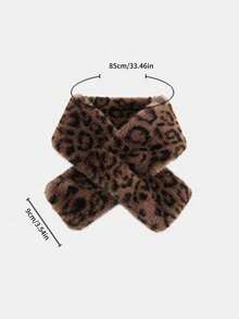 Puszysty komin z nadrukiem w panterkę, uniwersalny szalik-komin dla dorosłych z motywem lamparta dla kobiet, odpowiedni do noszenia na co dzień, jazdy na rowerze i 15 innych scenariuszy, jesień/zima