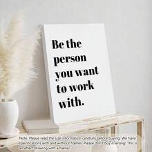 1 幅帆布海报“做你想成为的人”，励志名言墙面艺术装饰画，适用于家居装饰、客厅和卧室，无框 - 彩色 - 查看 11