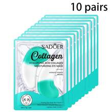 1对/5对/10对胶原蛋白保湿眼膜，凝胶眼膜，淡化细纹和皱纹，减少黑眼圈，改善眼部浮肿和放松，含有胶原蛋白和透明质酸，深层滋润，缓解干燥和粗糙的皮肤，提亮眼周，紧致眼部皮肤并增强弹性，适合所有肤质 - 彩色 - 查看 16