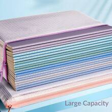 Bolsas con cremallera de malla impermeable, bolsas con carpeta con cremallera, tamaño carta A4, bolsas duraderas para organizar documentos, cuadernos, papeles, bolsas para documentos para la oficina, la escuela, útiles de oficina, útiles escolares