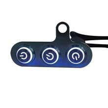KINGMOTO Switch 3 en 1 para motocicleta de aluminio - Azul - Ver 2