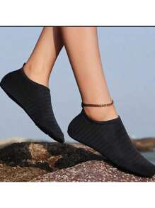 Unisex Fashion Quick Dry Water Socks Trail Shoes Beach Shoes Multi-Color Comfortable Non-Slip Water Shoes For Men And Women For Yoga, Fitness Training, Swimming And Surfing - Black - View 2