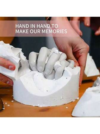 1-delat parkärleksavtryck 3D-gjutningskit - DIY-hand- och fotmodell, perfekt romantisk present (slumpmässig förpackning), present till män och kvinnor, födelsedag, mors dag, alla hjärtans dag, årsdag, brudbad och handgjutningsverktygskit - föräldrahantverk