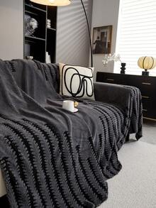 1 khăn phủ sofa sang trọng, khăn phủ sofa tối giản cao cấp, chống trượt, chống bụi, chống trầy xước, trang trí cho phòng khách, phòng ngủ, văn phòng, phòng học, khăn phủ sofa. - Màu xám đen - Xem 6