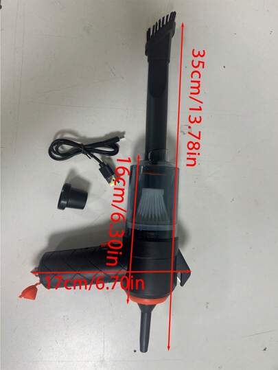 In Mini Version Stofzuiger Cleaner, High Power, Super Suction Emergency Functions: Seat Belt Cutting Blade, Pointed Cone To Break Windows; Rechargeable Lithium Battery Ultra Life Portable Must Have Holidays, Travels, Cleaners Dust Collection Vacuuming, Inflation Other Functions,Product Dimensions: Length: 16cm/6.3in Height: 17cm/6.7in view 7