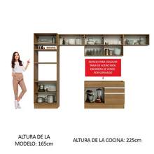 Integral Kitchen 350cm Glamy Madesa 01 Brown Color - Brown - View 5