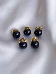 10 件多用途无缝纽扣、衬衫防曝光按扣、经典高端黑白珍珠纽扣、免钻多功能胸针、DIY 装饰按扣 - 彩色 - 查看 9