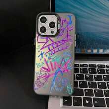 Arcanes Graffiti Jinxs Mobile Phone Case Suitable For IPhone 16, 15, 14, 13, 12, 11, Pro Max, X, XSMAX, Plus, Anti-Fall Frosted Back Shell