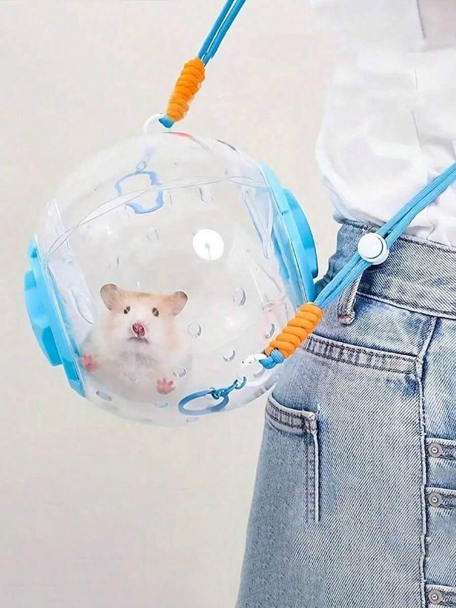Cuib de jucărie cu minge de alergare pentru hamster, minge de alergare transparentă cu role, minge de alergare pentru hamster, potrivită pentru călătorii și transportul hamsterilor în barăci temporare pentru a împiedica pisicile să muște mingi de jucărie, cele mai bune cadouri de ziua de naștere pentru animale mici, produse pentru animale de companie, cuib de animale de companie, jucării pentru animale mici - Multicolor - Vizualizare 1