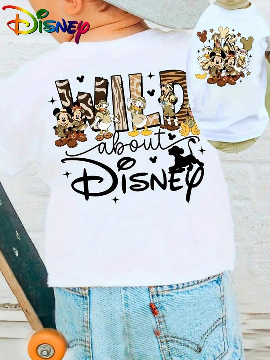 CUTE BABY - [ Authorized] A Casual T-Shirt Pullover With A Cartoon Style Pattern Printed Round Neck Short Sleeved Shirt For Boys And Children In Summer. Made Of 180g Polyester Soft Fabric And Stored Locally, It Is Versatile And Fashionable, Suitable For Daily Wear, Parties, Outdoor Activities, And Travel For Boys And Students In Summer