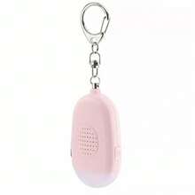 Pink Portable Self-Defense Alarm Keychain! USB Charging+130dB Alarm+LED Light, SOS Function Suitable For Women, Children, Elderly Runners, Essential For Wolf Protection