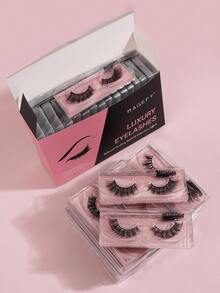 MAGEFY 20 par naturalnych rzęs Crossover Volume, 4 style rzęs + 20 szczoteczek do rzęs, rzęsy komiksowe, wielokrotnego użytku - Czarne - Zobacz 11