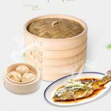 Bamboo Steamer Basket With Lid Dumpling Steamer Basket Chinese Steamer Basket Bamboo Steamer For Cooking Bao Buns Steam Basket, Family Dinner Supplies, Party Supplies