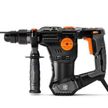 DOVAMAN Rotary Hammer Drill, 4 In 1 Functions, Multi-Material Use, Safety Clutch, 6 Speeds, 4350BPM/900RPM, Vibration Control, Demolition Hammer For Concrete - US A Type Plug(110-127V) - View 2