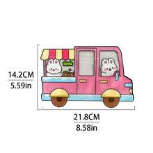 12 件装返校可爱零食糖果收纳袋、可爱卡通汽车饰品小物件收纳袋、少女零食自封袋、毕业礼物包装袋