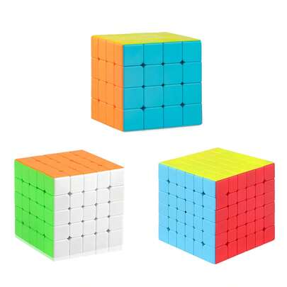 1 Peça Cubo Mágico Velocidade, Série 4x4 5x5 6x6 Cubo Liso sem Adesivos, Brinquedo de Quebra-Cabeça de Treinamento de Pensamento