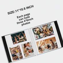 Self-Adhesive Photo Album With Pen, 40 Pages Scrapbook Album With Sticky Page, Linen Cover DIY Photo Album For 3x5, 4x6, 5X7, 6x8, And 8x10 Inch Photos, Large Photo Book For Wedding, Birthday, Christmas, Anniversary, School, Gift For Family, Friends