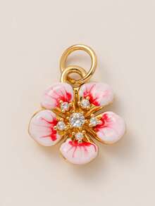 1PC Fashionable DIY Fruit Plant Jade Necklace Pendant, Simple Daily Gold-Plated Color Retention 18K Pendant