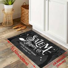 1/2pcs Halloween Skull Horror-Anti-Slip, Waterproof And Washable Floor Mats Are Suitable For Indoor, Laundry Room, Entrance Passage, Kitchen, Living Room, Bedroom And Bathroom, And Are Perfect Gifts For Home Decoration And Bathroom Floor Mats.