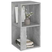 Mobiletto angolare Larryhot grigio cemento 33x33x67 cm in legno ingegnerizzato, bello e pratico, ideale per riporre oggetti e decorare la casa - Grigio - Visualizzare 4