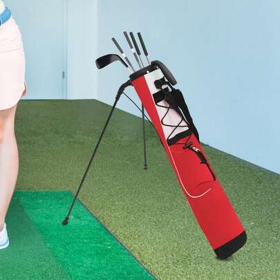Portable Golf Bag, Multifunctional Storage Bag, Can Be Used As A Golf Bag, Water Bottle Holder, And Zipper Accessory Pocket, Can Accommodate 3-5 Golf Clubs