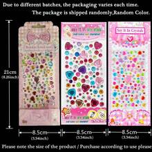 1pc Random Colorful Cartoon Crystal Rhinestone Stickers, 3D Embossed Jewel Stickers For Children Girls Reward, Kindergarten, Makeup, Face Decoration, Children's Day, Mermaid Princess, Glitter Costume, Crystal Sticker , Back To School Gifts - Multicolor - View 3