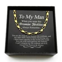 男士不锈钢咖啡豆链项链时尚金色/银色时尚嘻哈长项链男女珠宝手链圣诞新年情人节节日礼物 - 男士 - 查看 18