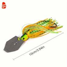 6pcs Weedless Chatterbait Spinner Lure Set With Glitter Iron Baits For Bass, Pike, Freshwater Fishing Gear