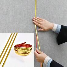 1 Roll Self-Adhesive PVC Decorative Wall Sticker - 10m/32.8ft Peel And Stick Molding Trim, Shiny Mirror Finish For Living Room, Bedroom, Bathroom, And More, Easy DIY Home Decor, Bathroom Wall Stickers - Multicolor - View 5