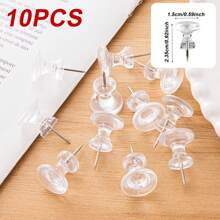 40piezas/10 piezas por caja, chinchetas de pulgar , suministros de arte para estudiantes, pintura, expansión, creatividad, oficina y material escolar. Chinchetas utilizadas para paredes, tablero de corcho, mapas, calendarios, fotos, alfileres de mapa, alfileres con cabeza de plástico grande, con caja de almacenamiento, proyectos de manualidades DIY, organización de la oficina en el hogar, vuelta al colegio, decoración de fiesta de graduación, material escolar - transparente - Ver 2