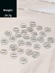 28pcs Set Minimalist Rhinestone Heart, Wave, Star Geometric Knuckle Rings, Elegant Gift For Women, Suitable For Dating, Daily Wear, Party (Size Chart Included, Purchase Carefully) (No Gift Box)