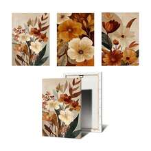 3pcs Autumn Floral Wall Art, Includes 3 Digital Prints Of Autumn Floral Patterns In Boho, Botanical, Neutral Tones And Farmhouse Styles, Suitable For Country Home Decor - Multicolor - View 13