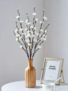 10 Artificial Plum Blossom Stems 21.7 Inch Plastic Simulation Flowers Suitable For Home Hotel Office Wedding Party Garden Decoration Festival And Seasonal Events Floral Decoration - Multicolor - View 5