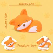 Cute Fox Lamp,Cute Fox Night Light,Dimmable Silicone Animal Night Light Bedside Touch Lamp,Fox Lamps For Bedroom Decor Christmas Gifts - Multicolor - View 4