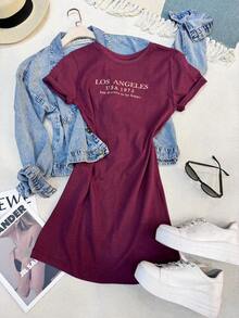 Women's Cotton Dress - Rojo - Ver 3