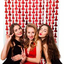 1/2 件成人背景流苏，单身派对装饰，金属箔流苏飘带，完美派对、家居和节日装饰，派对飘带，单身派对装饰