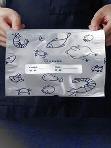 20 sztuk folii aluminiowej, utrzymujące świeżość, szczelne torby, dwa rodzaje opakowań wysyłane losowo, wielokrotnego użytku torby do przechowywania żywności w lodówce i zamrażarce 10 sztuk antybakteryjnych torebek z folii aluminiowej do przechowywania żywności, hermetyczne zamknięcie strunowe wielokrotnego użytku woreczki do lodówki i zamrażarki - Srebro - Zobacz 7