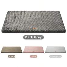 وسادة حيوانات أليفة للكلاب والقطط، حصيرة كينيل، حصيرة أرضية، قابلة للإزالة والغسيل، مناسبة للخريف/الشتاء، تناسب الكلاب الصغيرة/المتوسطة/الكبيرة، حشوة إسفنجية بشكل بيضاوي، قماش بنمط قشر السمك، أنيق، مانع للانزلاق وغير منفذ للرطوبة