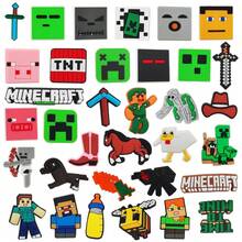 Microsoft 30/34PCS  Officially Licensed Cartoon  Shoe Charms Cute Creeper Shoe Jewelry Steve Party Birthday Gift Fashion Accessoriesfor Women Shoe Charms Inspiration Friendship Jewelry Gifts For Lovers Music Lovers