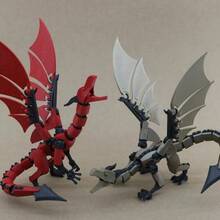 1 件 23.5 厘米 [T13 假人 3D 打印可动龙玩具] 铰接龙模型，高铰接龙玩具 - 青少年和成人的减压玩具，适合万圣节和圣诞节，DIY 组装玩具，易于组装，防破损，附带组装说明，43 个可移动关节，组装模型，优质 PLA 材料，批量出售，减压玩具 - 彩色 - 查看 1