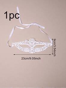 3pcs - Holiday Party Decoration White/5pcs Black Lace Mask, Masquerade Mask For Women, Adjustable Strap Eyeshade - 白色 - 查看 10