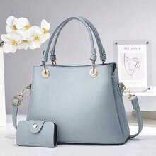 Women Top Handle Bags - 藍色 - 查看 4