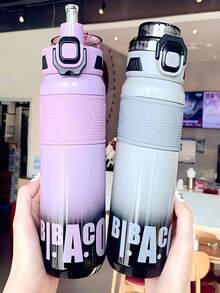 650ml Space Bottle Hot & Cold Large Capacity Thermal Insulation--1733 - Baby Blue - View 4