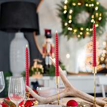 4pcs/8pcs Vintage Spiral Multi-Color Candles, 10-Inch Candles - 4pcs Taper Candle Set, Create Romantic Dining Atmosphere, Essential Home Decor Gift, Birthday Graduation Gift, Long Candles, Tall Candle Holders, Suitable For Home Dinner, Party, Wedding, Church, Unisex Gift - Multicolor - View 8