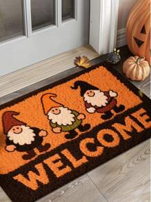 1 件圣诞浴室地毯、节日装饰地垫